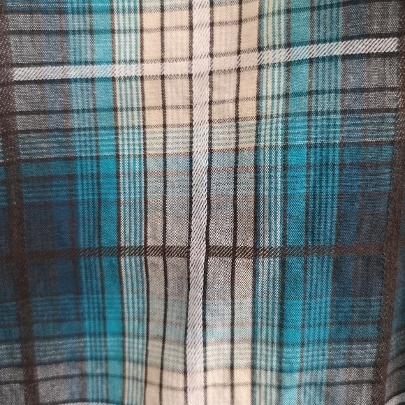 Panhandle men's plaid button down Western shirt  Sz-M Tall - Picture 5 of 7